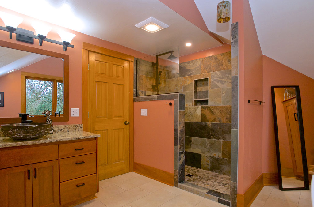 Lane County Bathroom Remodel Multi-Color Matte Porecelain Tiles