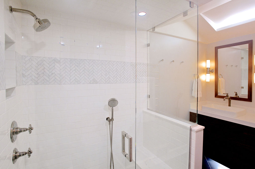 Bathroom Remodel with a timeless walk-in shower