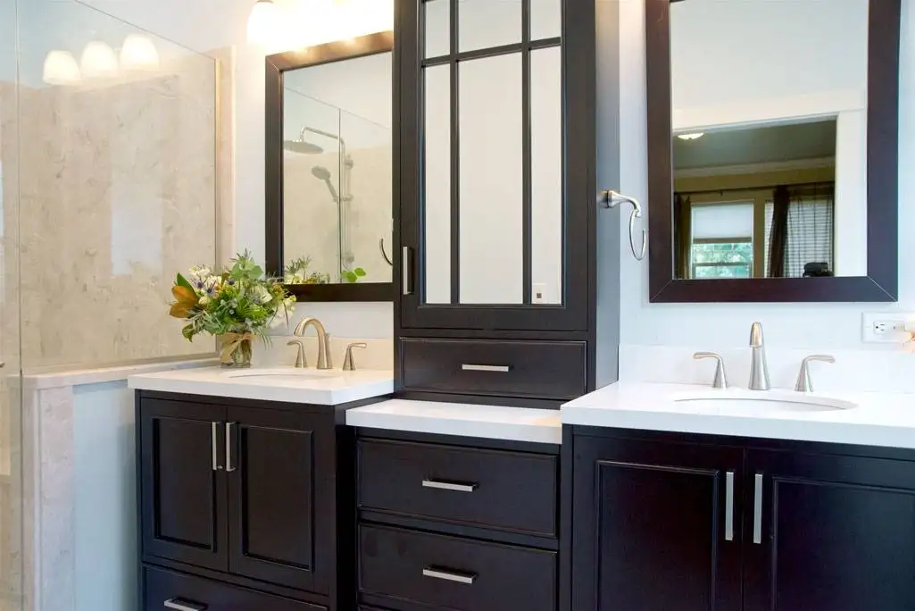 Springfield Bathroom Remodel with Freestanding Vanity Springfield Bathroom Remodel with Freestanding Vanity