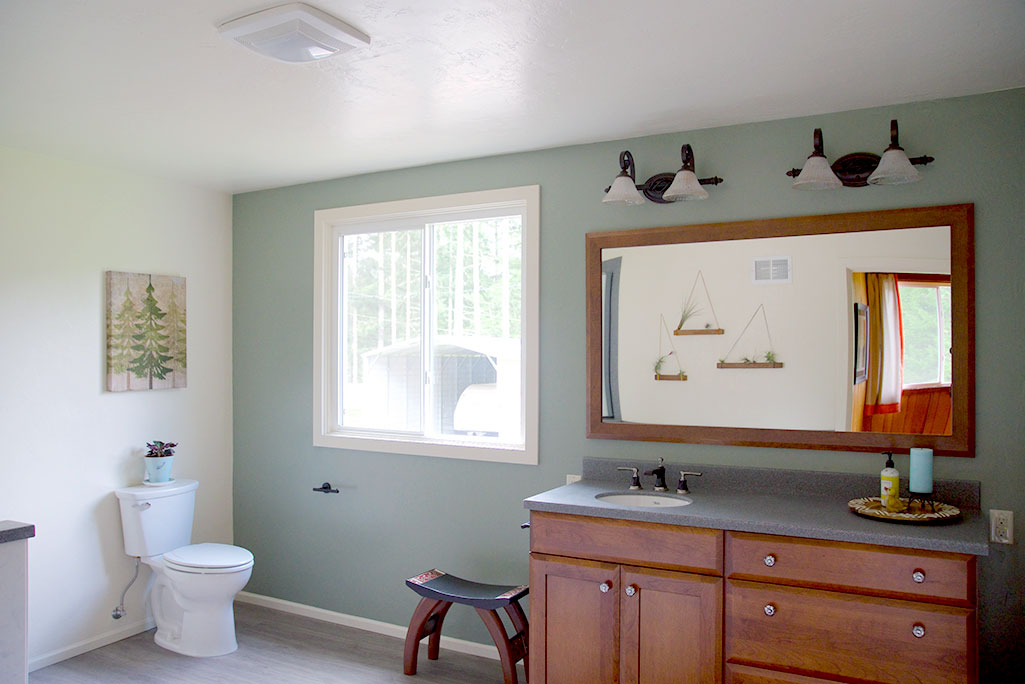 Natural vanity in Creswell Bathroom Remodel