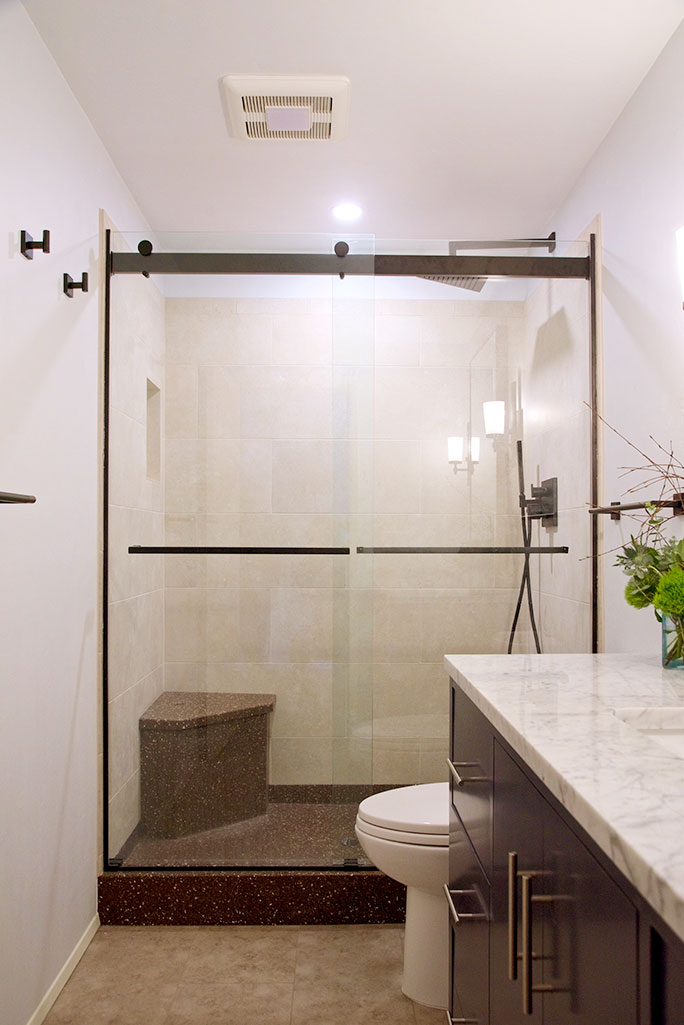 Eugene Bathroom Remodeler shows Sliding Glass Door