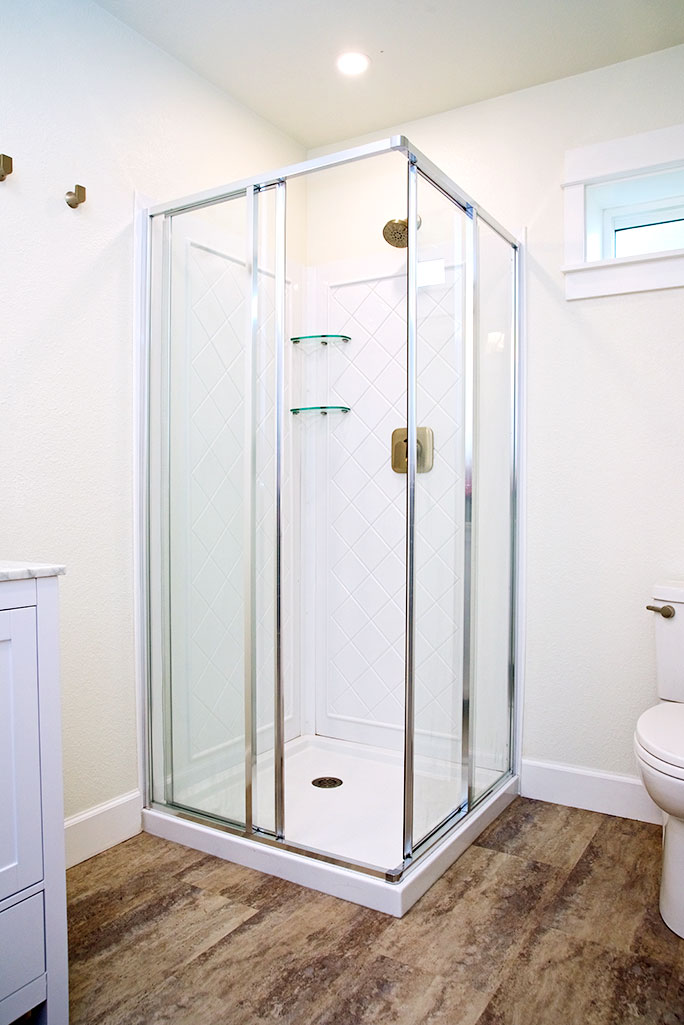 Lane County Bathroom Remodeling Framed Sliding Shower Enclosure