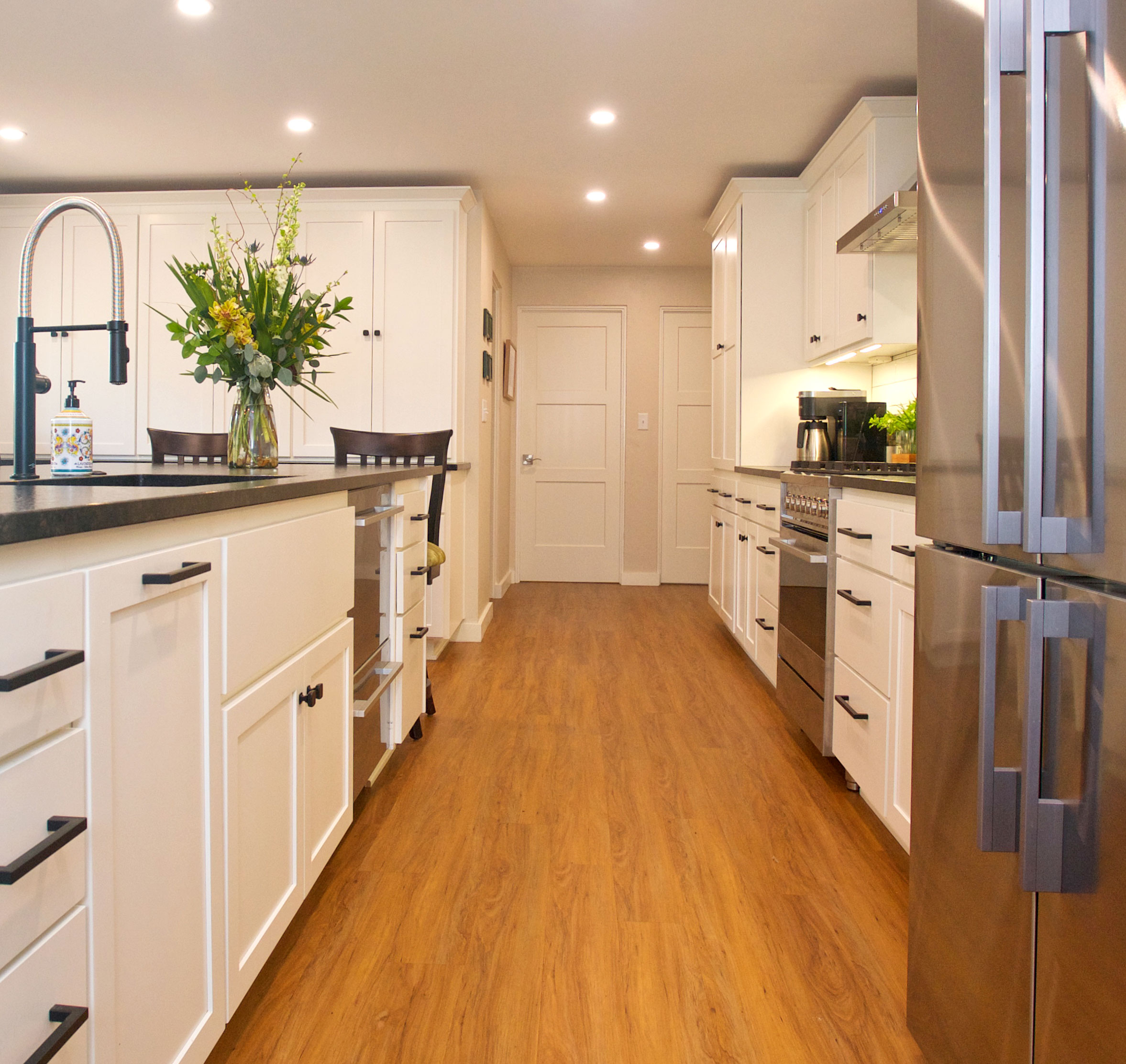 Luxury Kitchen Remodel Vinyl Plank Floor