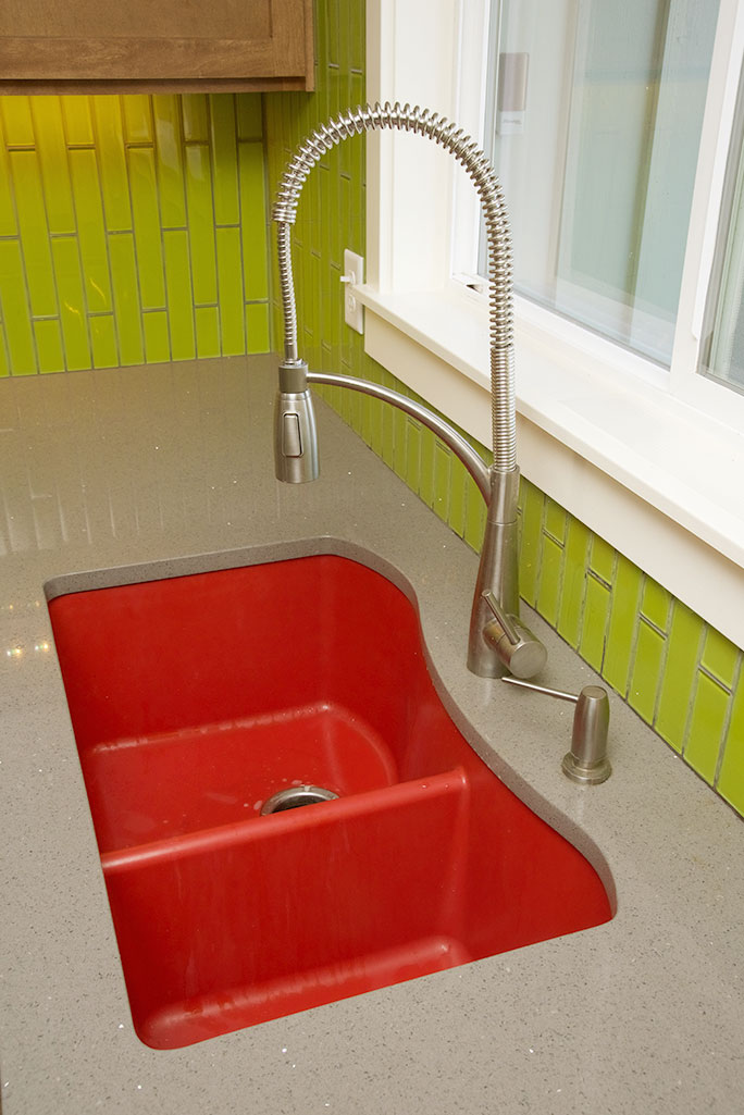 Eugene Kitchen Remodel Red Sink