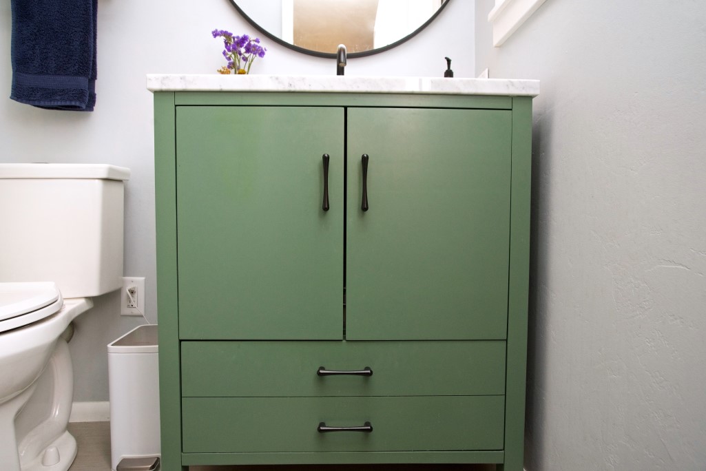 Eugene Primary Bath Remodel Marble Vanity Top