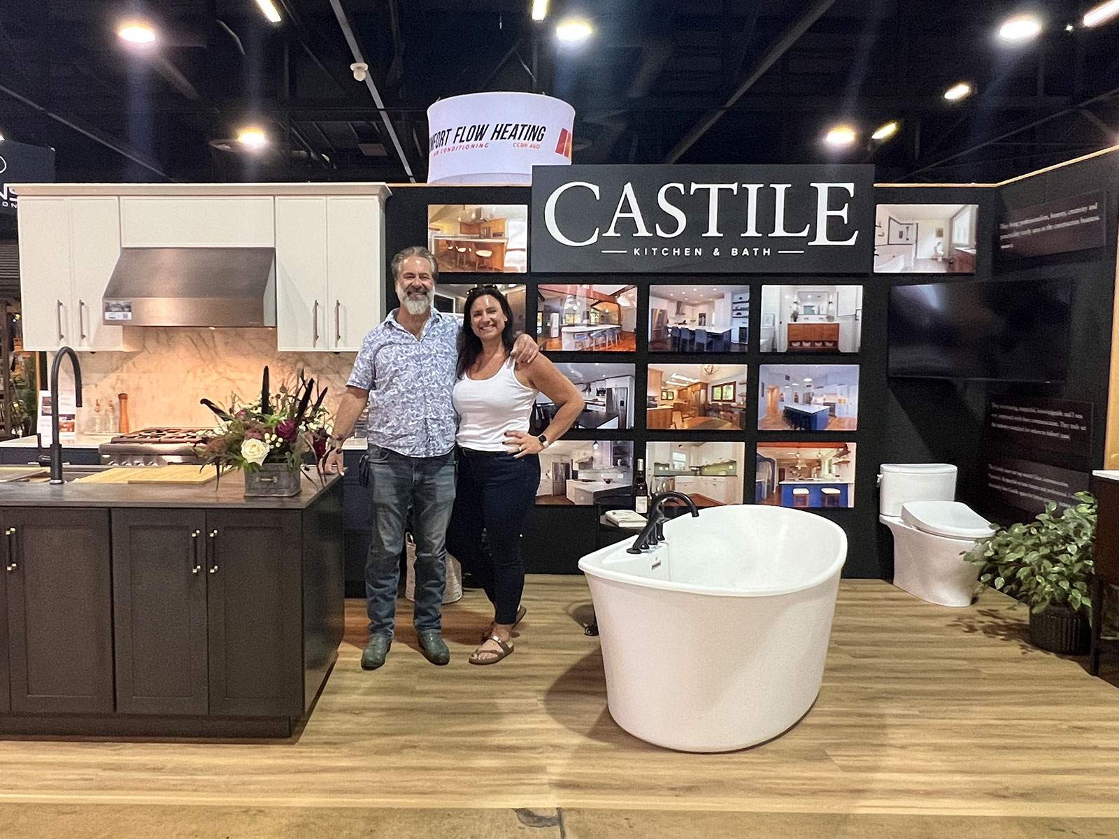 Jen and Forrest at the Castile Booth