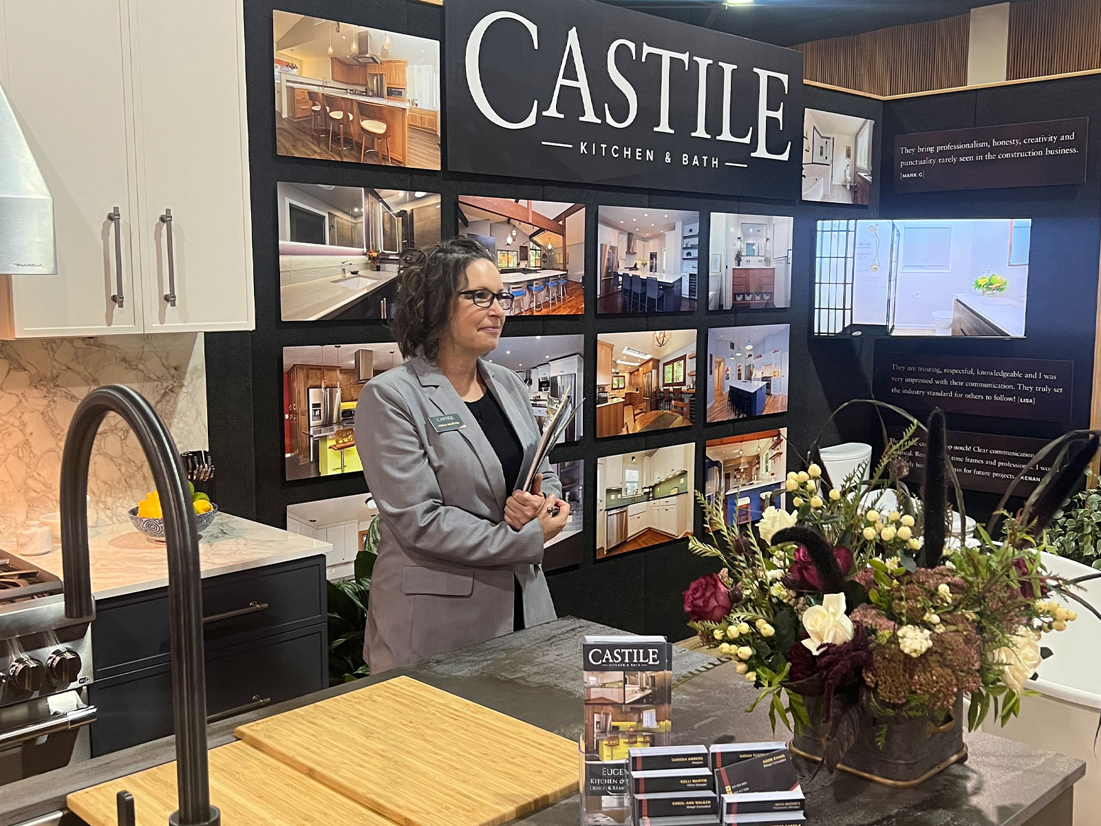 Kelli Martin ready to greet visitors at home show