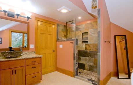 Lane County Bathroom Remodel Multi-Color Matte Porcelain Tiles