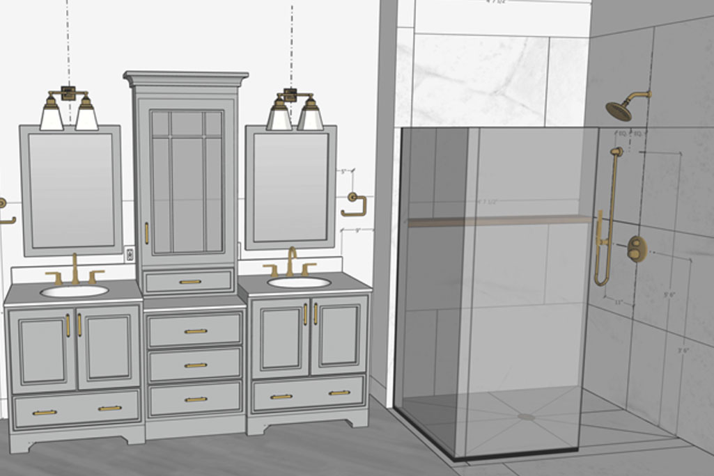 Design for Eugene Elegant Remodel of Master Bathroom