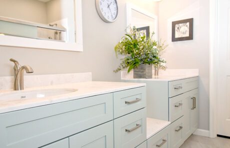 Bathroom Remodel with Universal Design for Vanity Bench