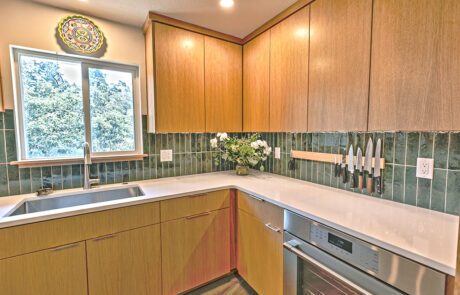 Eugene Kitchen Design with Vertical Stacked Subway Tile for Remodel